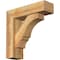 Ekena Millwork Balboa Block Rough Sawn Bracket w/ Offset Brace, Western Red Cedar, 6"W x 20"D x 20"H BKT0604X20X20BOA05RWR - alternate 1